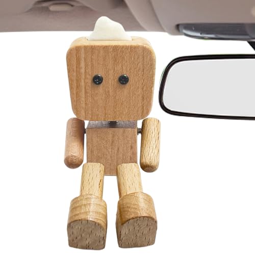 Figurine en Bois pour Tableau de Bord Artisanale avec Diffuseur Intégré