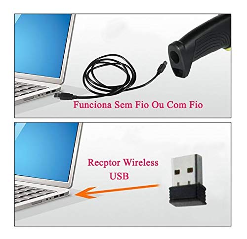 Leitor Wireless Código De Barras Laser Sem Fio