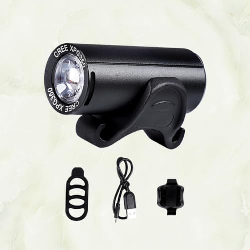 Luz Delantera para Bicicleta de 350 Lúmenes con Carga USB y Resistencia al Agua Negra 6