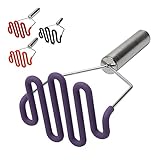 Potato Masher with Premium Silicone, Stainless Steel Non-Scratch Cookware for Smooth Mashed Potato...