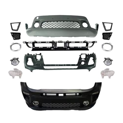 Front Bumper Cover Kit Compatible with 2019 2020 2021 2022 2023 Je-ep Renegade W/Upper Grille Lower Grill & Fog Lights - Full Body Set