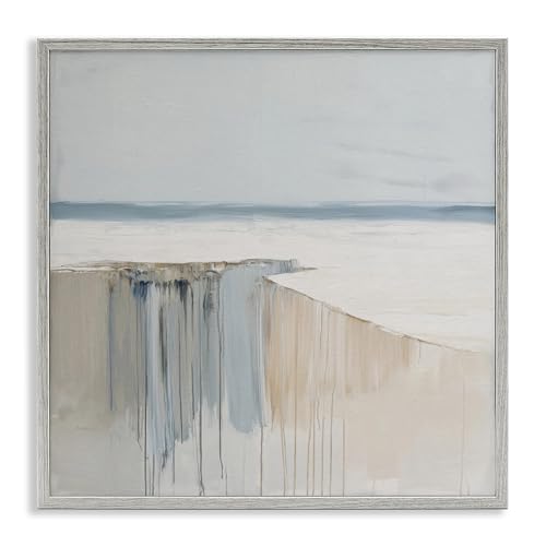 'Precipice Neutral Abstraction'| Framed Giclee Art