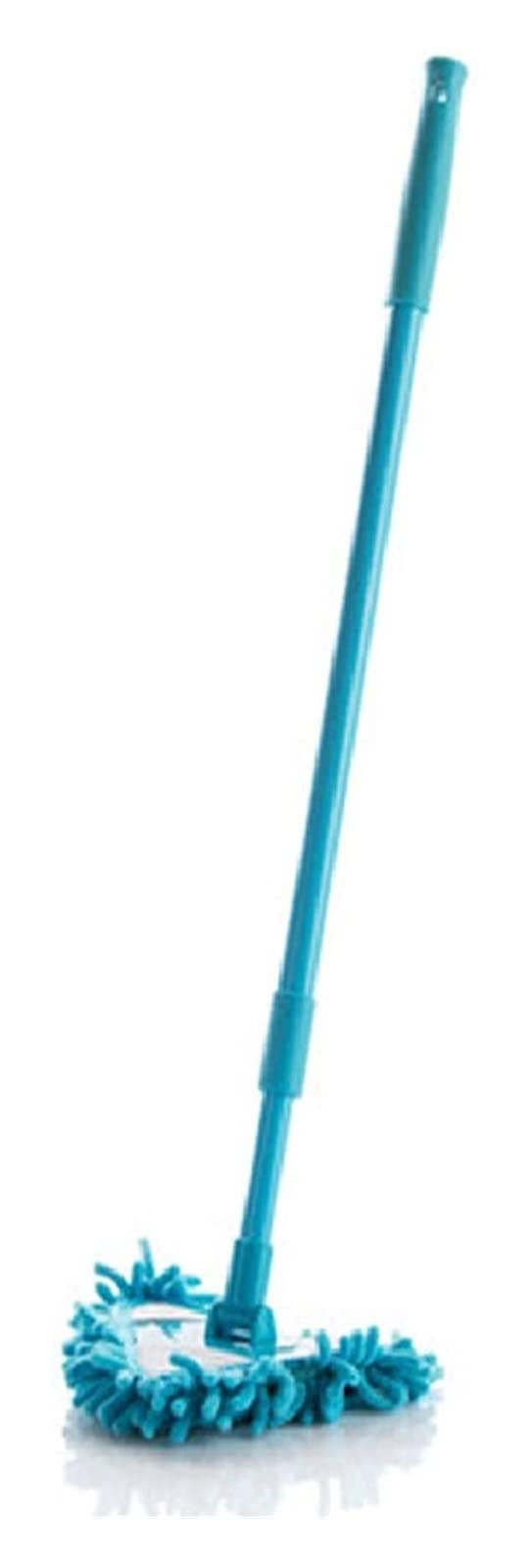 Wet and dry mop Household Chenille Triangle Mop, Retractable(Blue)