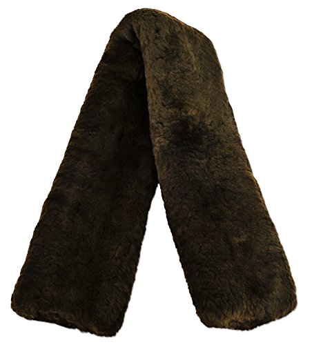ECP Equine Comfort Products Easy Fit Genuine Merino Sheepskin Girth Cover, Prevents Gall Sores & Chafing, Sweat-Absorbing, Breathable, Soft & Protective, 32 Inches, Brown