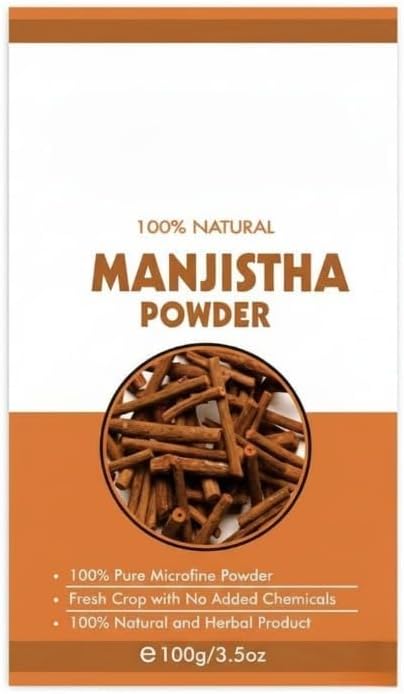 GB Manjistha Powder | Manjistha Powder for Hair | Manjistha Powder for Face | Manjistha Powder for Skin | No Added Chemicals, 100 Grams