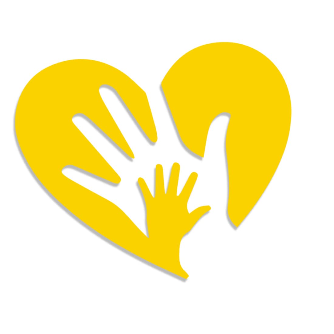 Heart Hand Mama Baby L 0280 (Nero Opaco) // Adesivo OEM JDM