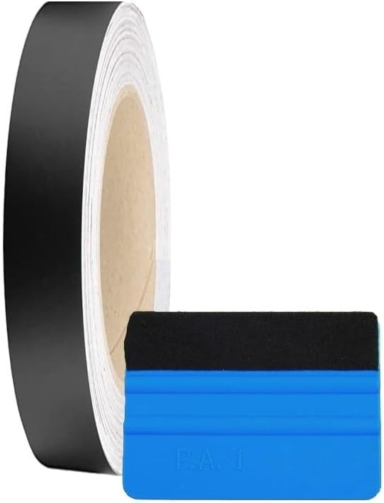 Vinyl Wrap 2080 Series, M12 Matte Black Finish - 0.5" to 8" Wide, up to 75ft Long – Air Release Technology Chrome Delete, Car Detailing, Home DIY Projects (2 Inches x 25 FT)