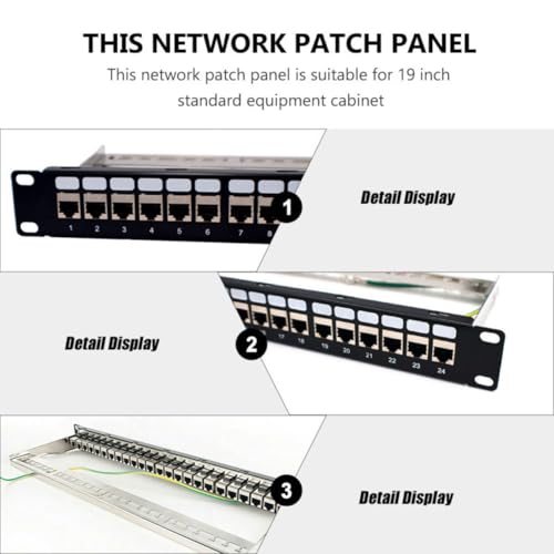 Panel de conexiones para gestión de cables Cat 6a en rack de 19 pulgadas 3