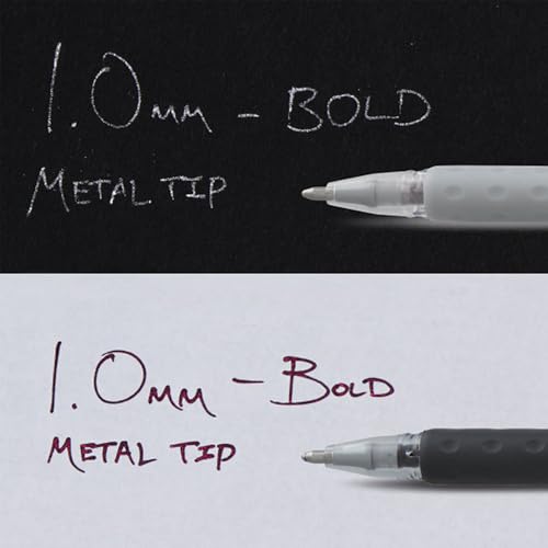 Bolígrafos metálicos gel Pentel Sparkle Pop 3 unidades miniatura 5