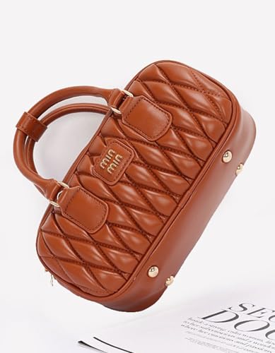 Faux Leather Quilted Convertible Crossbody Bag for Women Luxury Designer Inspired Shoulder Purse Vintage Style Commuter Tote2