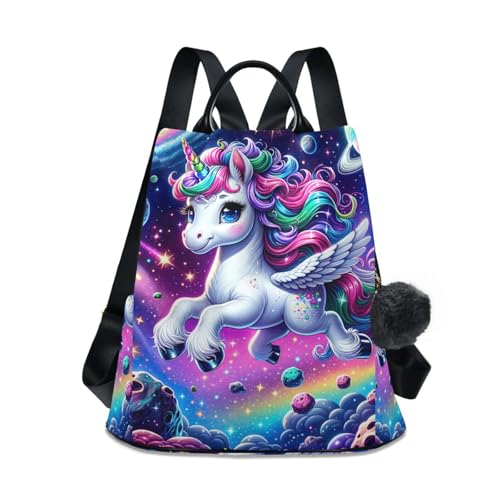 Sac à main sac de voyage convertible en sac à dos mignon avec imprimé galaxie