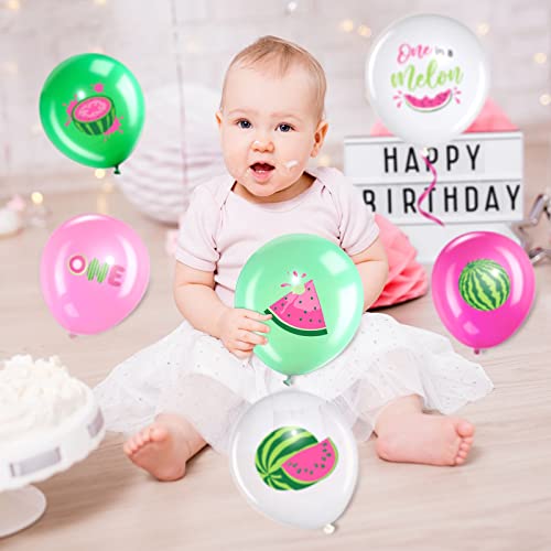 Zomiboo 36 Pcs Watermelon Party Balloons One Melon Birthday Party Watermelon Theme Decoration Summer Watermelon Theme Balloon Set 1st Birthday Decor for Party Supplies, 12 Inches - image 7