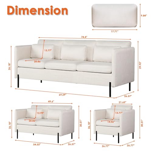 Linlux 2+3B Living Room Sectional Sofa Set thumb #1