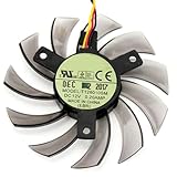 Graphics Card Cooling Fans Suitable for GIGABYTE GV N560 N560OC N670 GTX 670 580 560 560ti 460 470 HD5870 Series Desktop T128010SM 75mm 12V 0.20A 3Pin Video Card Cooler Fans GPU Fan (Fan-B)