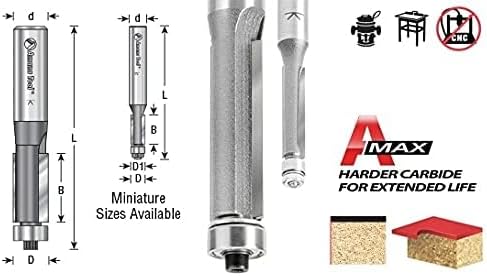 Miniatura 3 de Amana Tool - MR0105 con punta de carburo en miniatura con borde empotrado 316 de diámetro x 716 x 18" vástago w