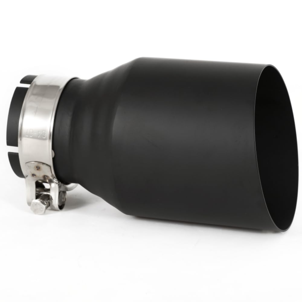tłumik końcowy Pasuje do rury wydechowej Mitsubishi Mazad ze stali nierdzewnej rura wydechowa samochodu pojedynczy prosty czarny tłumik(57MM IN 101MM OUT)