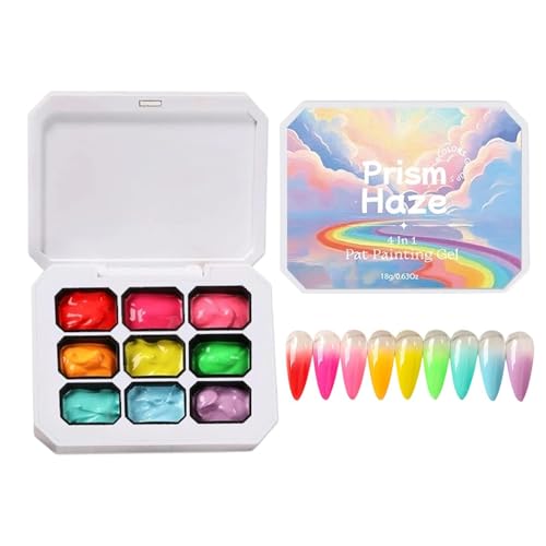 Juego de manicura para principiantes con gel de lunares de 18 ml y colores para uñas