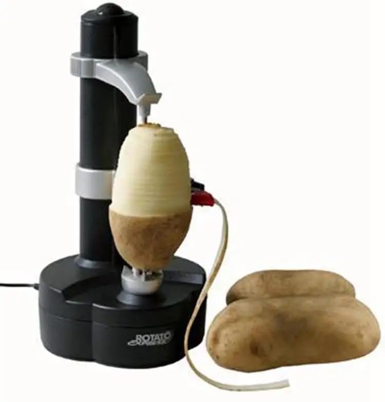 ARDAN STOCK Electric Peeler - Automatic Electric Peeler Machine | Stainless Steel Blade | One-Touch Operation | Dual-Speed Control | Kitchen Gadget for Potatoes Apples & More