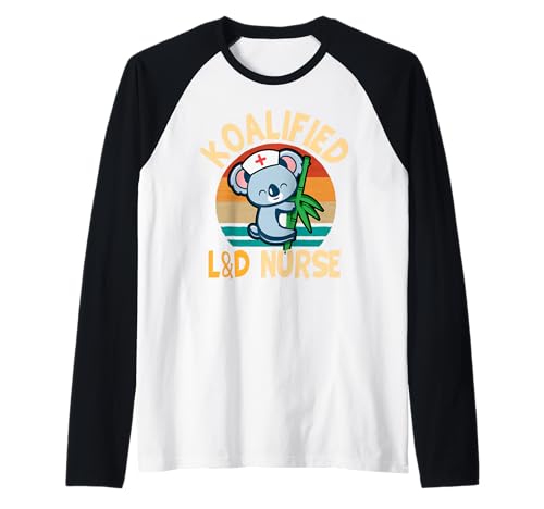 Cute Koala Labor & Delivery Nurse Koalified L&D Nurse Raglan Baseball Tee