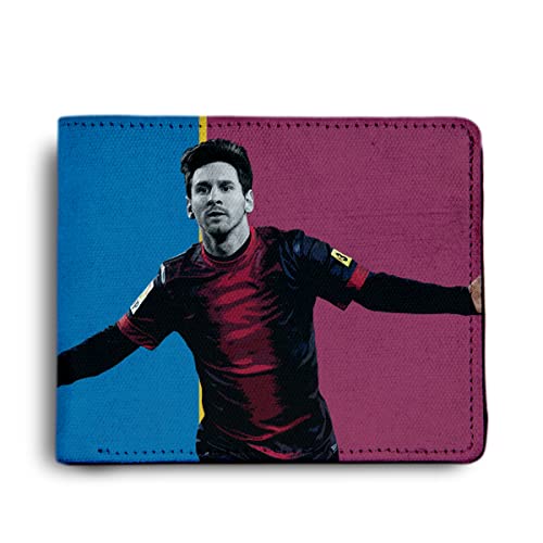 Lionel Messi Artwork Printed Pu Leather Wallet for Men's/Boy's, Messiah Action, Casual