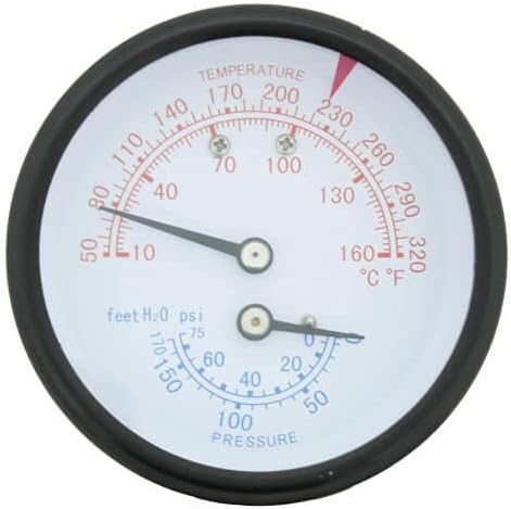 Lochinvar Corporation 100208152 T&P GAUGE 0-75# 70-250F 3/8" BT