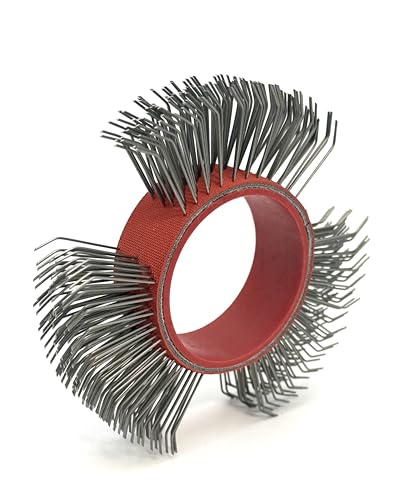 Image of Abrasive Wire Wheel Belts, 23mm Bristle Blasting Wheels, 1PCS | 0.7mm Carbon Spring Steel, Coarse Wire Wheel for Surface Blaster, Metal Blaster Wheels, Bristle Blasting Tool
