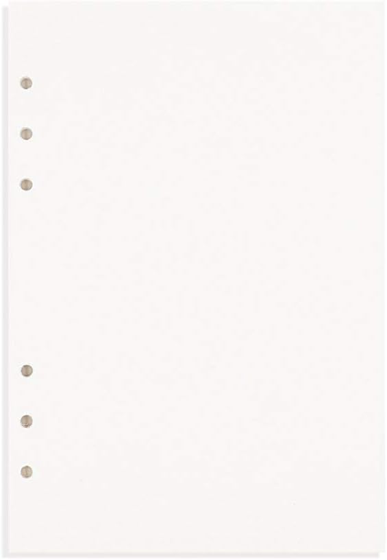 LANGING A5 Refillable Paper Standard 6 Holes Filler Paper Inserts Lined Journals Notebooks 80 Sheets Blank Paper