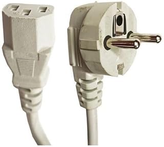 كابل طاقة يونيفرسال ثلاثي السنون– بطول 1.5 م، وسمك قلب 3×1 ملم، وتيار كهربائي من 10 إلى 16 أمبير – الحل الأفضل لأجهزة اللابتوب، الشاشات، والإلكترونيات المنزلية والمكتبية (1)