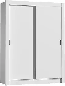 Madesa Guarda-Roupa Infantil Enzo 2 Portas de Correr, Branco, 205x117x46 cm