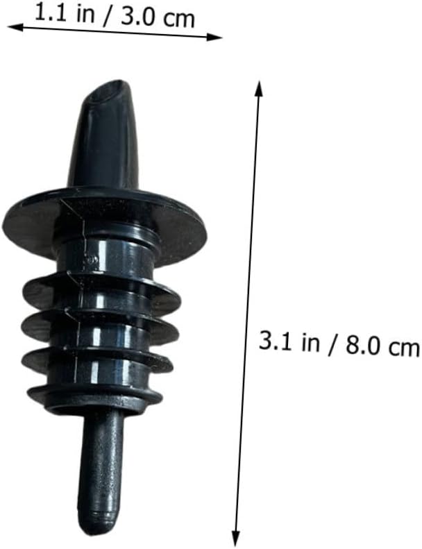 LIFKOME 12pcs Pvc Wine Pourers and Stoppers Black Plastic Wine Spouts for Easy Pouring of Oil Vinegar and More for Home Bar and Party Use