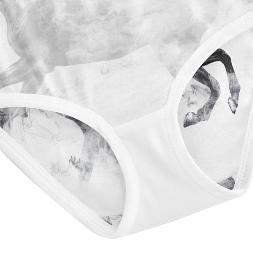 Wild Horse Black White Toddler Girl Undies, Girls Panties, 2T–8 Years4