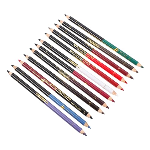 Homoyoyo 12Piezas Conjunto Lápices de Maquillaje Impermeables para Ojos Labios y Cejas Delineador de Ojos Perfilador de Labios y Lápiz de Cejas con Sacapuntas