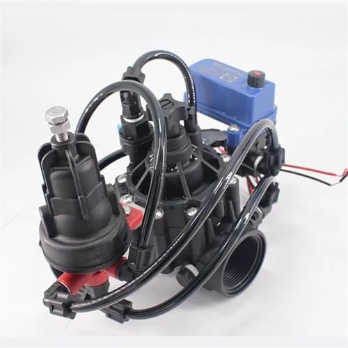 TADZKKIWM Válvula solenoide Reductora de presión de riego de Agua Normalmente Cerrada de 1-1/4' 1-1/2' Adecuada for riego de Jardines y Granjas(36895,220VAC-WITH Gauge)