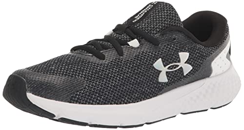 Under Armour Women's Charged Rogue 3 Knit, (001) Black/White/Iridescent, 9, US