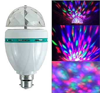 Buy F&N Home Decor 360 Degree LED Colorful Bulb/Lamp Auto Rotating ...