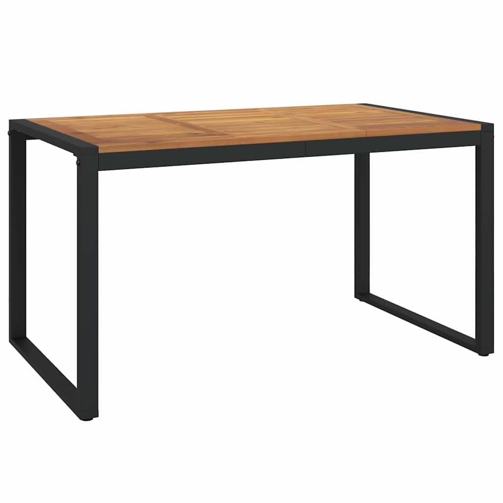 vidaXL Garden Table, Outdoor Table with U-shaped Legs, Dining Table for Patio Terrace, Coffee Table, Industrial Style, Solid Wood Acacia โ image 1