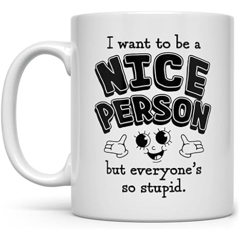 Loftipop Funny Sarcastic Sassy Coffee Mug, Fun Cup for Women Men Friend Sister Brother Coworker Boss (11oz) Cover