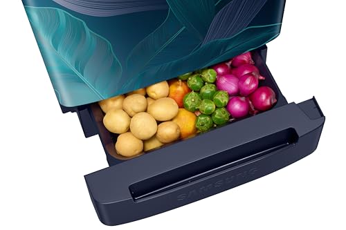Image of Samsung 215 L, 5 Star, Digital Inverter, Direct-Cool Single Door Refrigerator (RR23H2H359U /HL, Paradise Bloom Blue, Base Stand Drawer, Single Touch Defrost, 2026 Model)