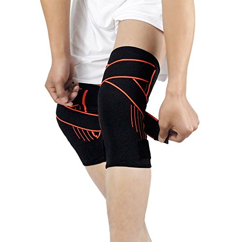 HipStone Knee Brace Support for Arthritis Tendonitis, ACL, MCL, Meniscus Tear, Post Surgery, Best Sleeve Side Stabilizers & Padding Protector, Joint Pain Relief, Injury Recovery-Single