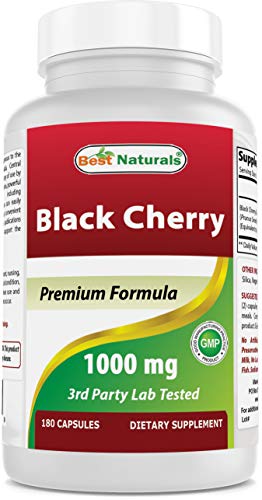Best Naturals Black Cherry 1000 mg 180 Capsules (180 Count (Pack of 1))