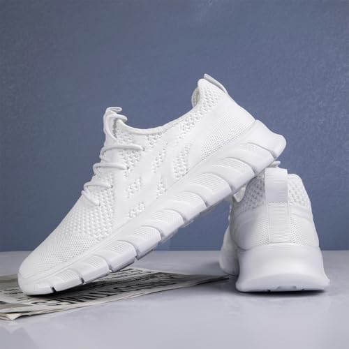 VGPSFN Laufschuhe Damen Sneaker Slip On Schuhe Sportschuhe Turnschuhe Straßenlaufschuhe Walkingschuhe Komfortabel Mesh Schuhe Weiß 39