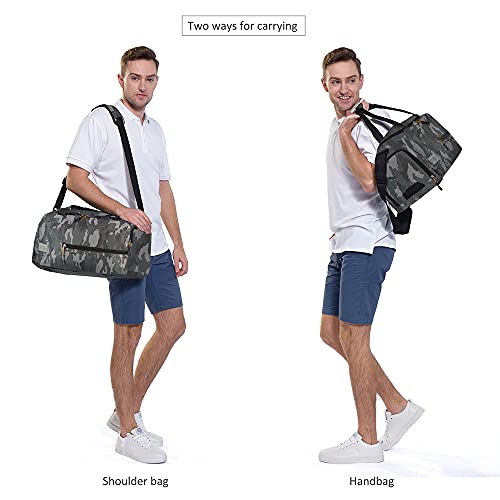 Marsbro Water Resistant Sports Gym Travel Weekender Duffel Bag With Shoe Compartment (Camouflage) #TOP6