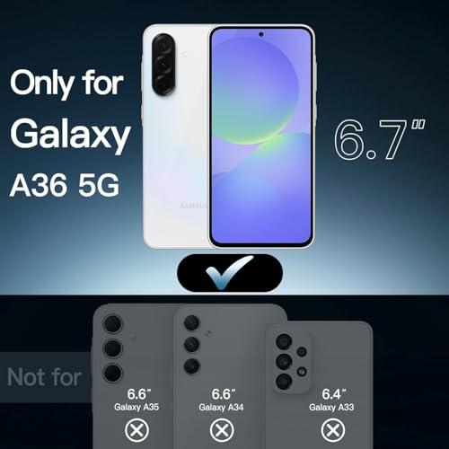 Image of REALCASE Silicone Samsung A36 5G Back Cover Case, Scratch Resistant Protective Crystal Clear Transparent Shock Proof Bumper Back Cover Case for Samsung Galaxy A36 5G