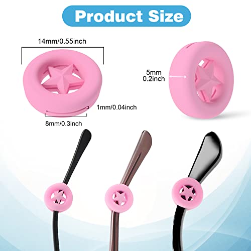 SMARTTOP Glasses Ear Grips 16 Pairs Eyeglass Temple Tip Sleeve Holder,Eyeglasses Ear Hooks Comfort Anti-Slip For Kids and Adults Sunglasses, Reading Glasses Sport Eyewear (S22-Star)
