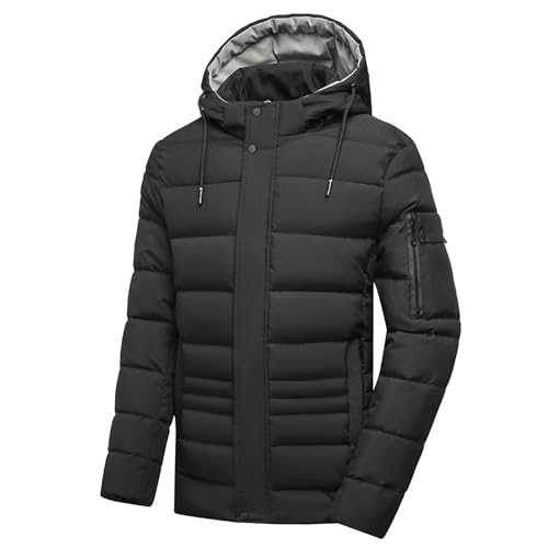 Veste à capuche rembourrée chaude en coton supérieur et doublure laine