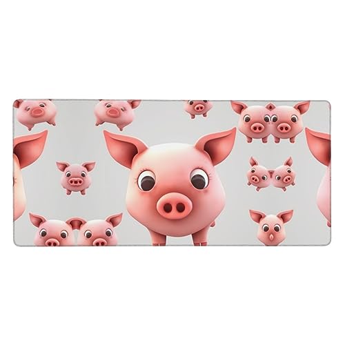 Tapis de souris de jeu cochon contre les glissements et les verres renvers&eacute;s