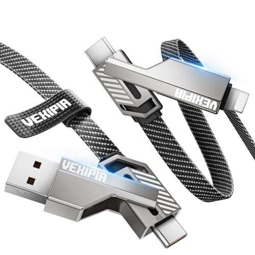 [2026 Upgraded] 4-in-1 USB C Cable 45W 3FT Compatible with Lightning Cable