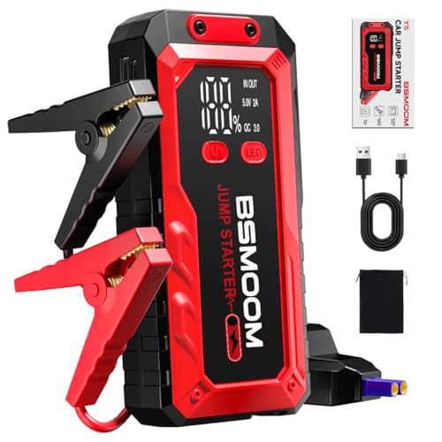 Car Battery Jump Starter Portable 7000A Peak Battery (for 10.0L Gas or Up to 9.0L Diesel) Portable Booster Power Pack LCD Display USB Quick Charge & LED Light