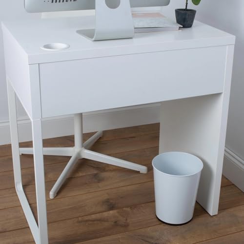 Bote de Basura de Baño 1.3 gal Blanco miniatura 4