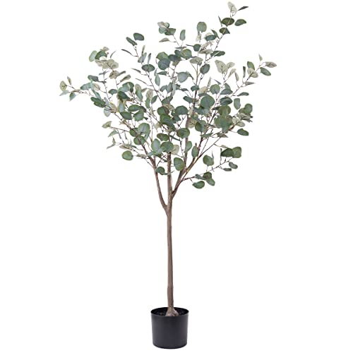 Hobyhoon Artificial Tree Eucalyptus Tree 4.93Ft Tall Fake Potted Silk Plants Modern Artificial Plants For Indoor Outdoor Home Office Decoration #TOP4